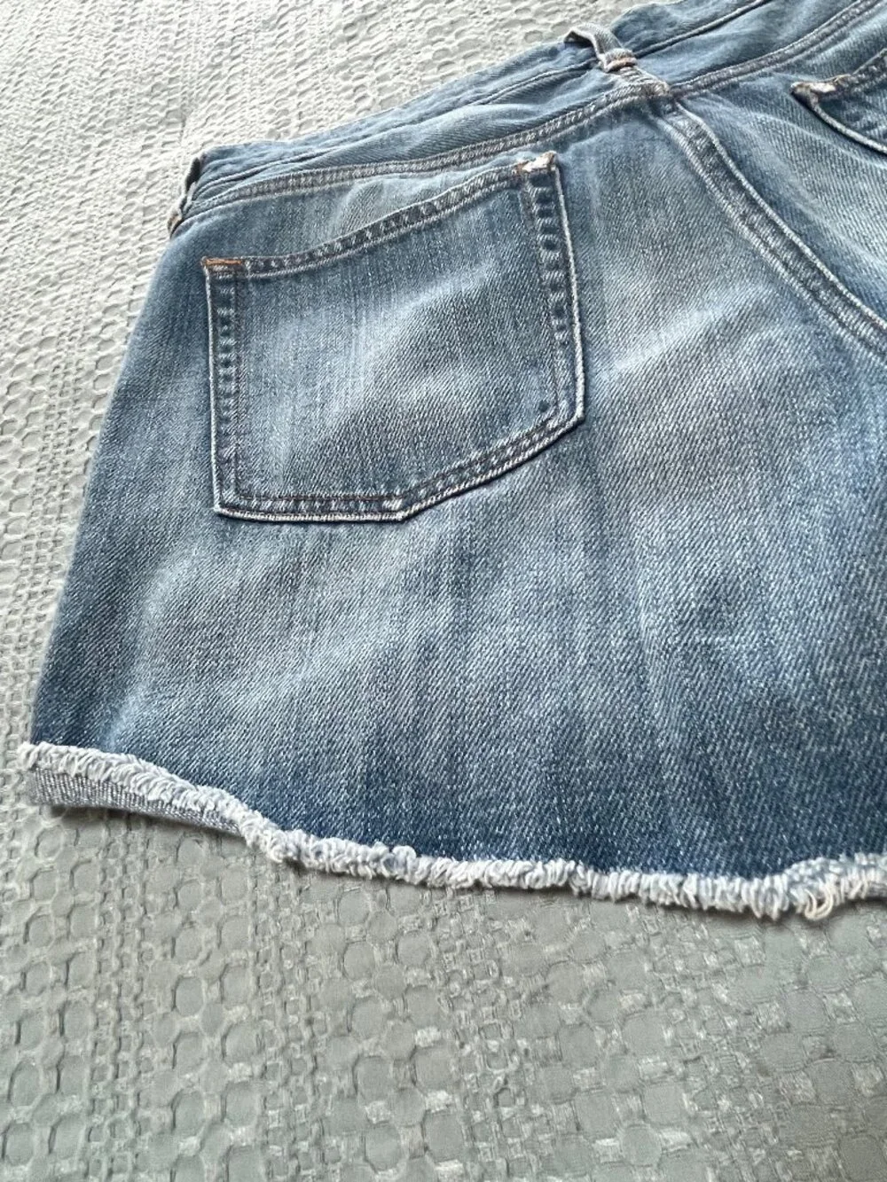 J. Crew Rolled Frayed Hem Blue Jean Shorts Size 29